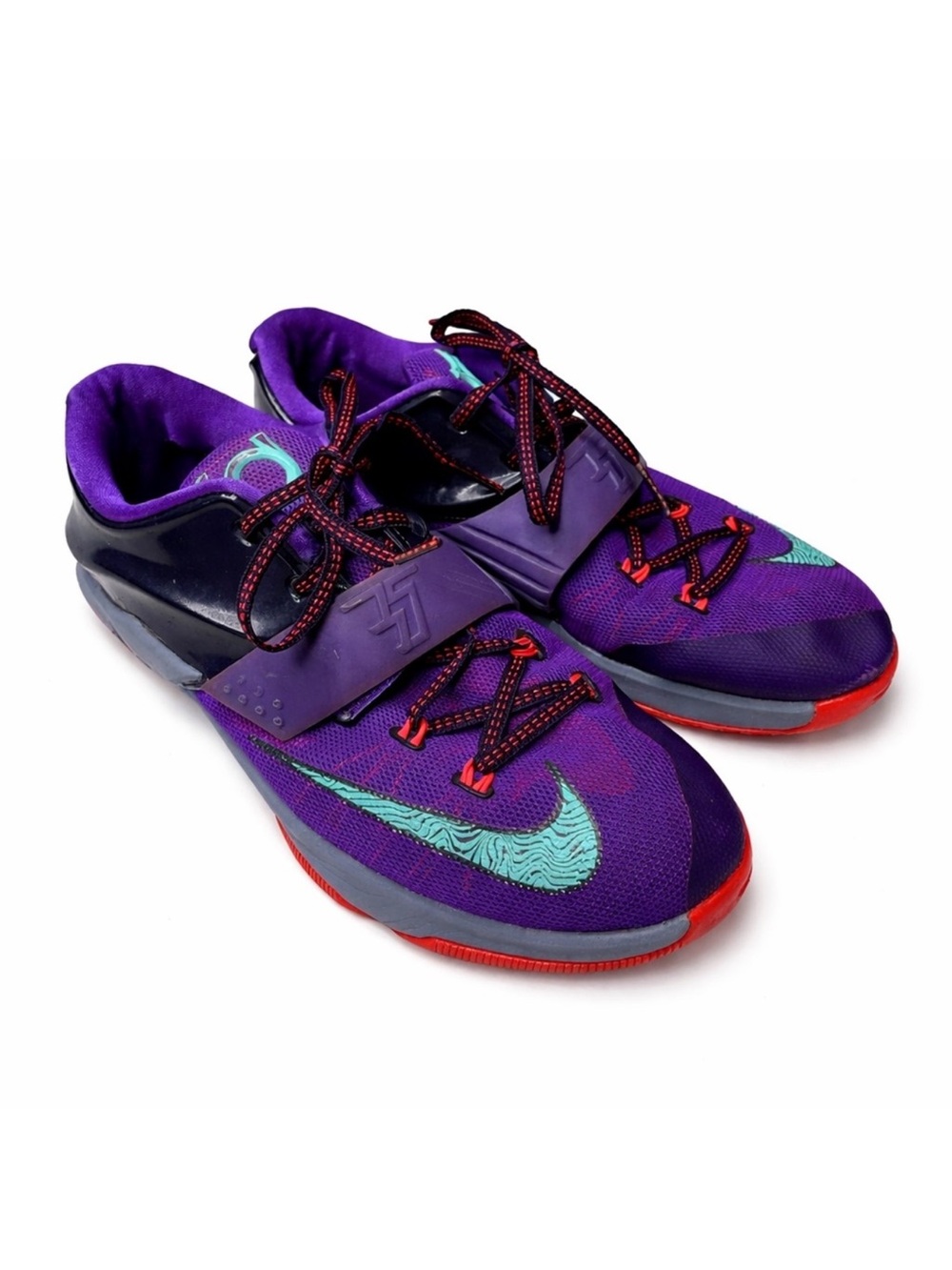 Nike KD 7 Lightning 534 Flight Sneakers Purple Youth Boys Size 7Y Athletic Kevin